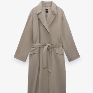 Zara flowy belted beige trench Med